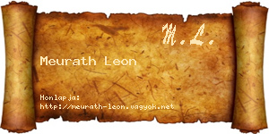 Meurath Leon névjegykártya